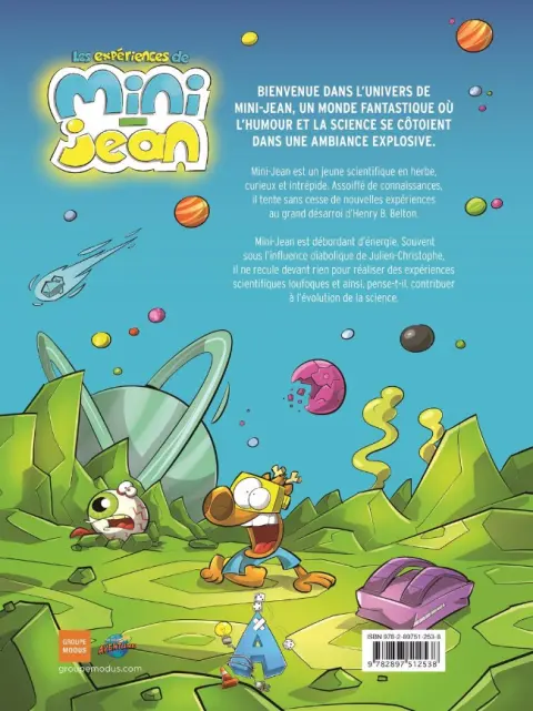 Verso de l'album Les expériences de Mini-Jean Tome 1