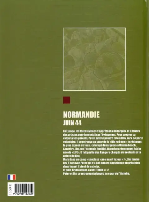 Verso de l'album Normandie juin 44 Vagabondages Tome 1 Omaha beach / Pointe du Hoc