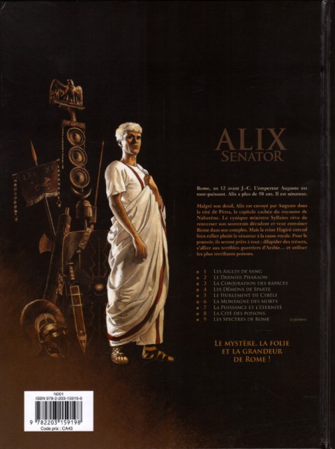 Verso de l'album Alix Senator Tome 8 La Cité des poisons