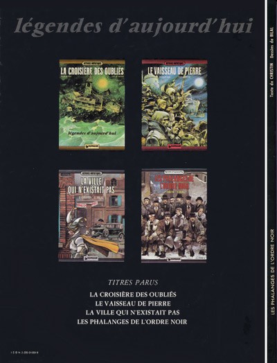 Verso de l'album Les Phalanges de l'ordre noir