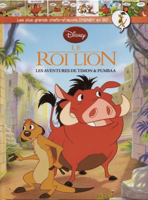 Couverture de l'album Les plus grands chefs-d'œuvre Disney en BD Tome 51 Le Roi Lion - Les aventures de Timon & Pumbaa