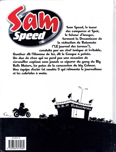 Verso de l'album Sam Speed Tome 1 Gaz à tous les étages