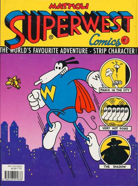 Verso de l'album Superwest comics