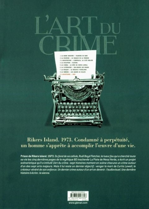 Verso de l'album L'Art du crime Tome 9 Rudi