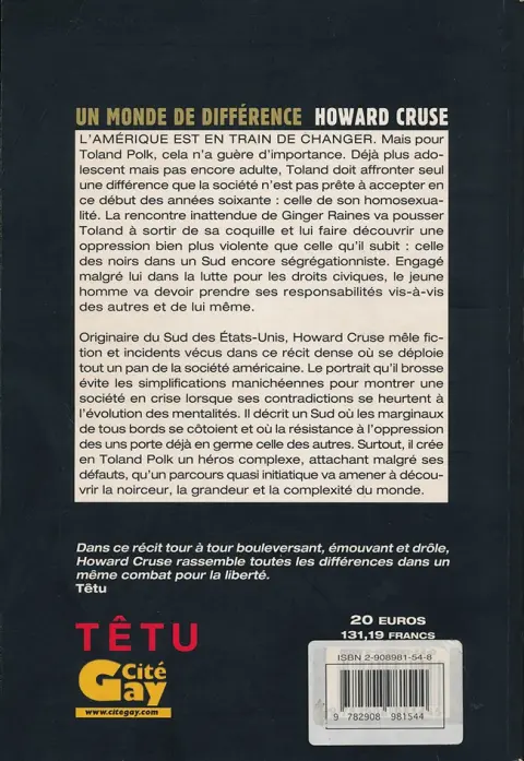 Verso de l'album Un monde de différence / Stuck Rubber Baby