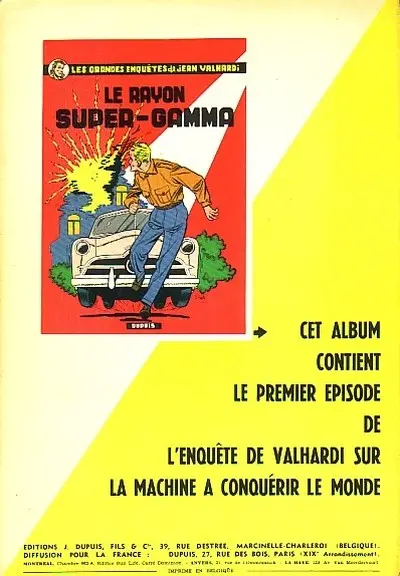 Verso de l'album Valhardi Tome 5 La Machine à conquérir le Monde