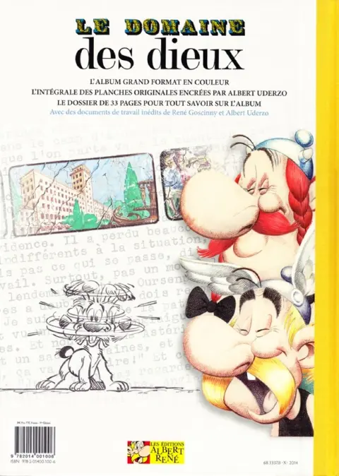 Verso de l'album Astérix Tome 17 Le Domaine des dieux