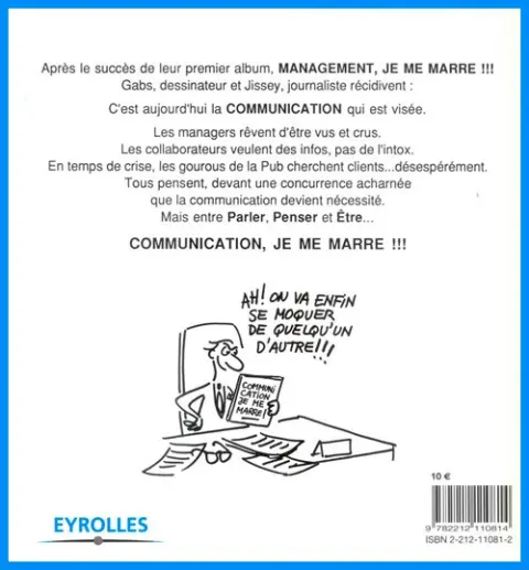 Verso de l'album je me marre ... Communication je me marre !!!