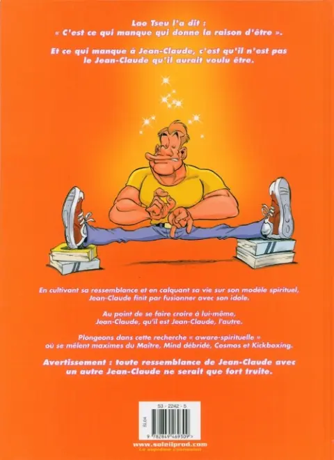 Verso de l'album Ze World selon Jean-Claude Tome 1 Philosophie-Karaté-Déconnage