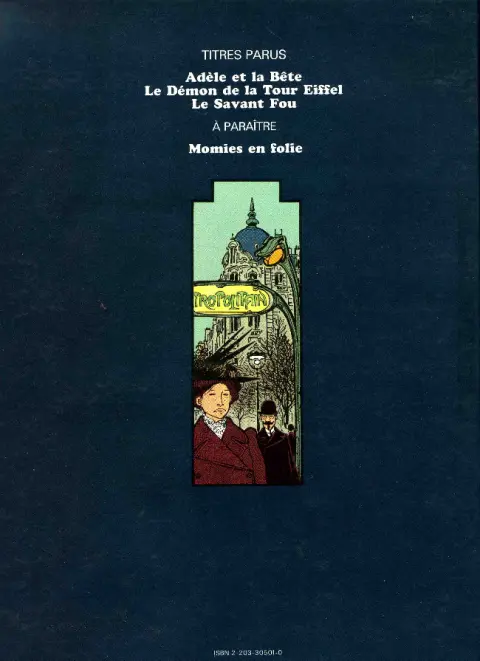 Verso de l'album Les Aventures Extraordinaires d'Adèle Blanc-Sec Tome 1 Adèle et la Bête