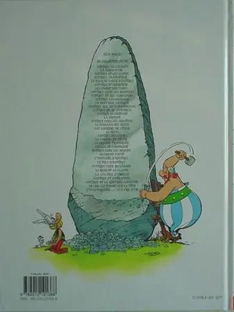 Verso de l'album Astérix Tome 6 Astérix et Cléopâtre
