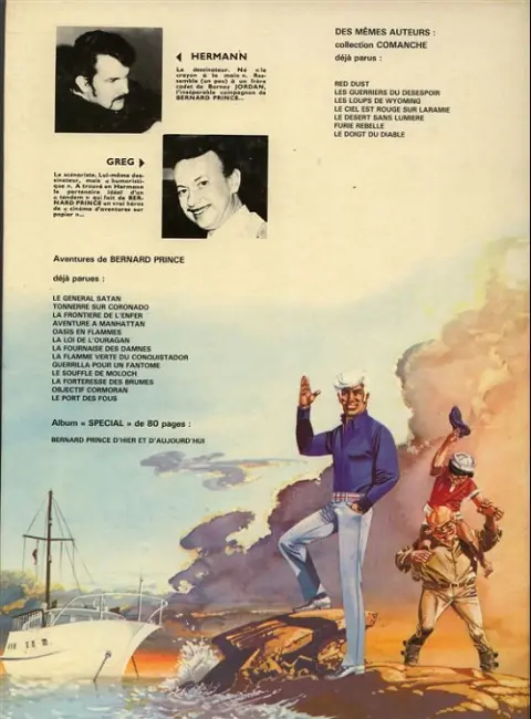 Verso de l'album Bernard Prince Tome 9 Guérilla pour un fantôme