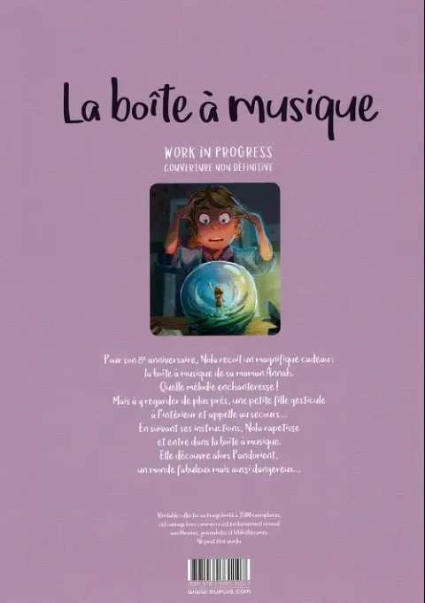 Verso de l'album La Boîte à musique Tome 1 Bienvenue à Pandorient