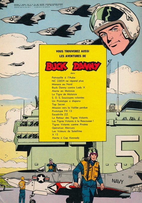 Verso de l'album Buck Danny Tome 10 Pilotes d'essai