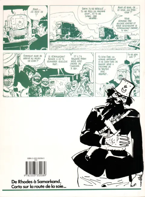 Verso de l'album Corto Maltese Tome 8 La Maison dorée de Samarkand