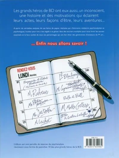 Verso de l'album Docteur Psy Pastiches