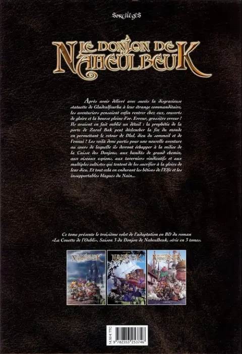 Verso de l'album Le Donjon de Naheulbeuk Tome 9 Troisième saison, partie 3