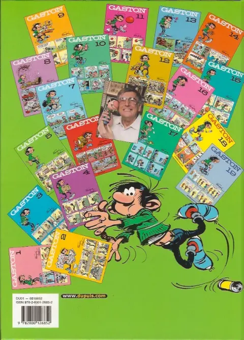 Verso de l'album Gaston Tome 5 Édition spéciale 40e anniversaire