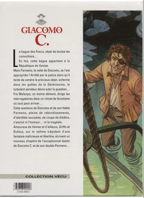 Verso de l'album Giacomo C. Tome 6 La bague des Fosca