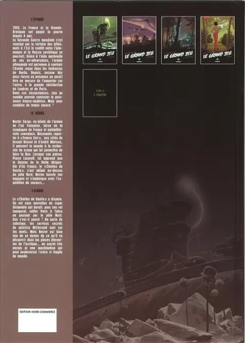 Verso de l'album Le Grand jeu Tome 1 Ultima Thulé