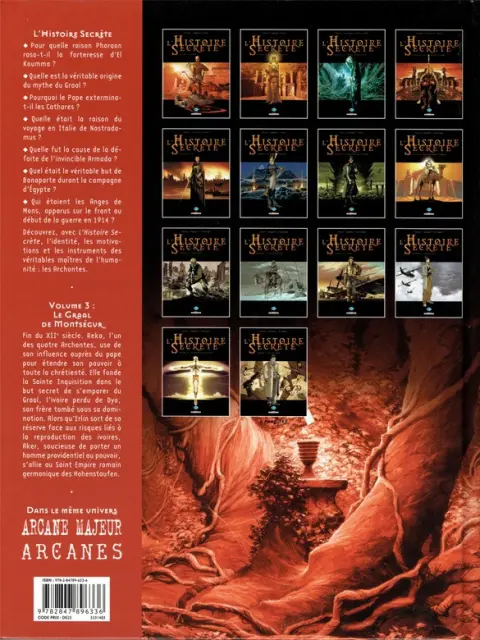 Verso de l'album L'Histoire secrète Volume 3 Le Graal de Montségur