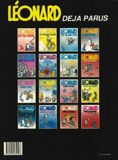Verso de l'album Léonard Tome 2 Léonard est toujours un génie