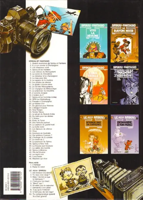 Verso de l'album Spirou et Fantasio Tome 8 La mauvaise tête