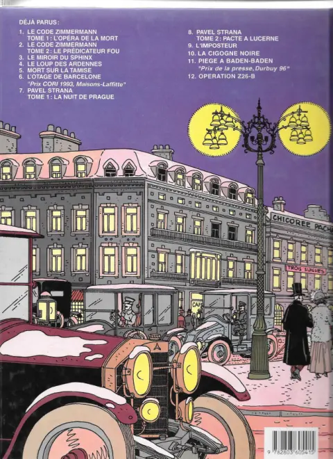 Verso de l'album Victor Sackville Tome 1 Le code Zimmermann - L'opéra de la mort