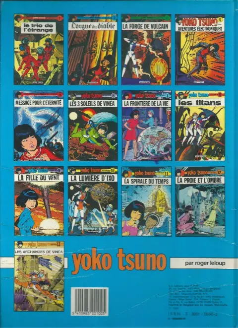 Verso de l'album Yoko Tsuno Tome 1 Le trio de l'étrange