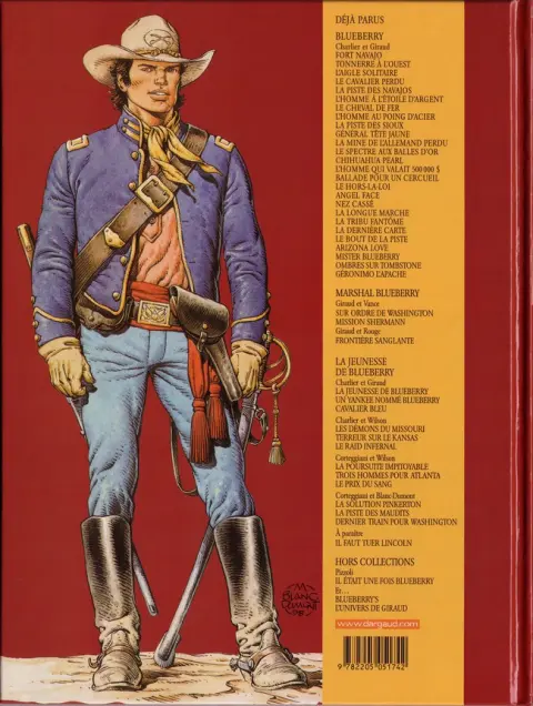 Verso de l'album La Jeunesse de Blueberry Tome 12 Dernier train pour Washington