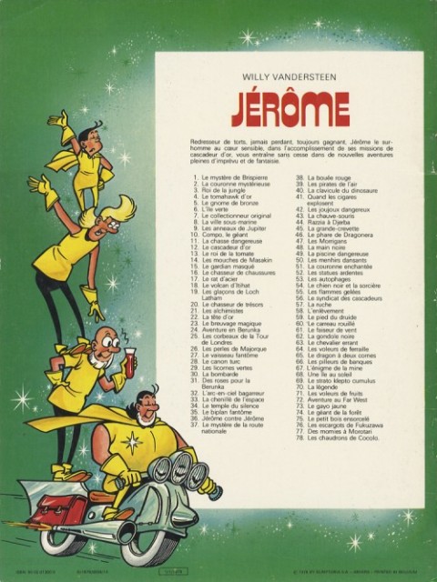 Verso de l'album Jérôme Tome 78 Les chaudrons de Cocolo