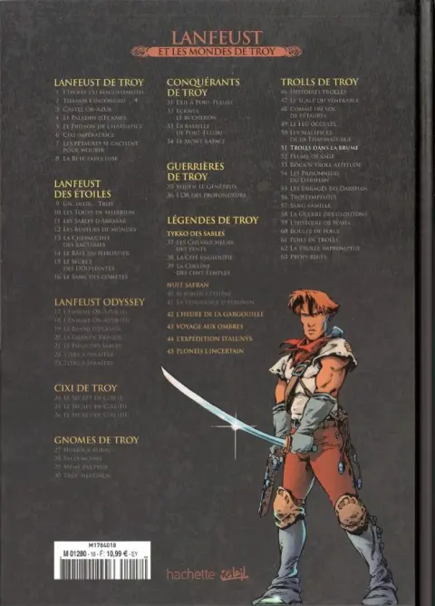 Verso de l'album Lanfeust et les mondes de Troy Tome 51 Trolls de Troy - Trolls dans la brume