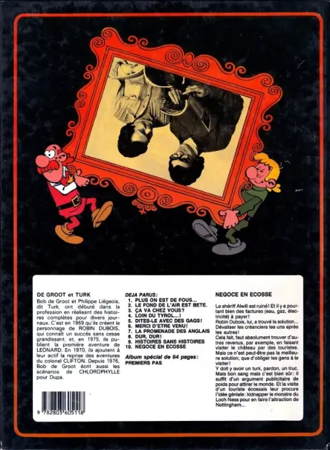 Verso de l'album Robin Dubois Tome 10 Négoce en Ecosse