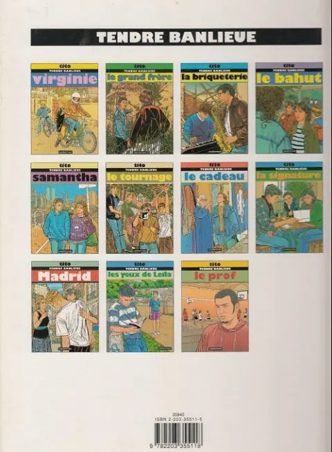 Verso de l'album Tendre banlieue Tome 11 Le Prof