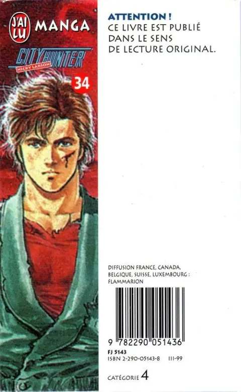 Verso de l'album City Hunter - Nicky Larson 34 Retour de l'enfer