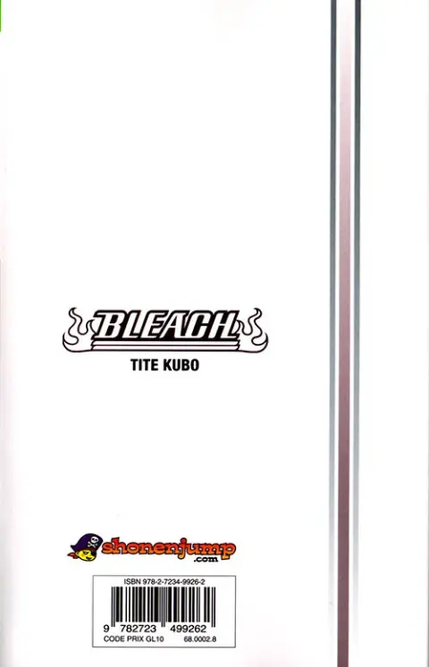 Verso de l'album Bleach Tome 59 The Battle