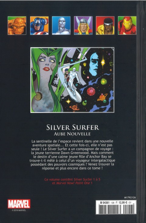 Verso de l'album Marvel Comics - La collection de référence Tome 126 Silver Surfer - Aube Nouvelle