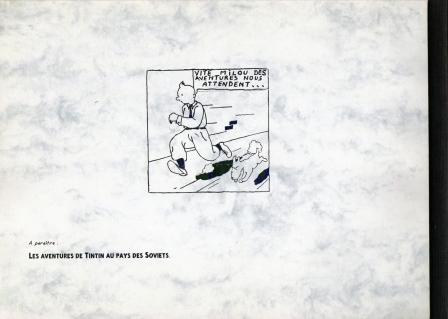Verso de l'album Tintin La Rencontre imprévue