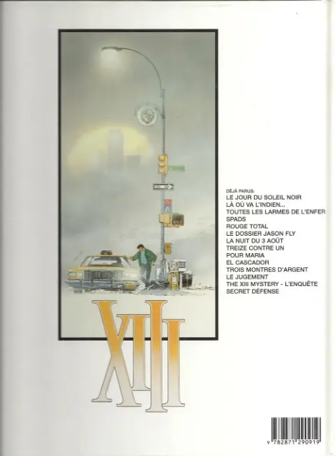 Verso de l'album XIII Tome 13 The XIII mystery - l'enquête