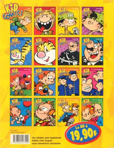 Verso de l'album Spirou et Fantasio Tome 34 Kid Comics 15 Aventure en Australie
