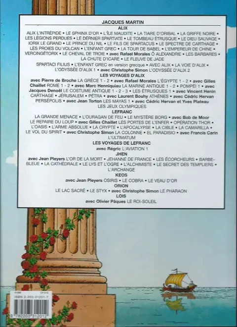 Verso de l'album Alix Tome 6 Les légions perdues
