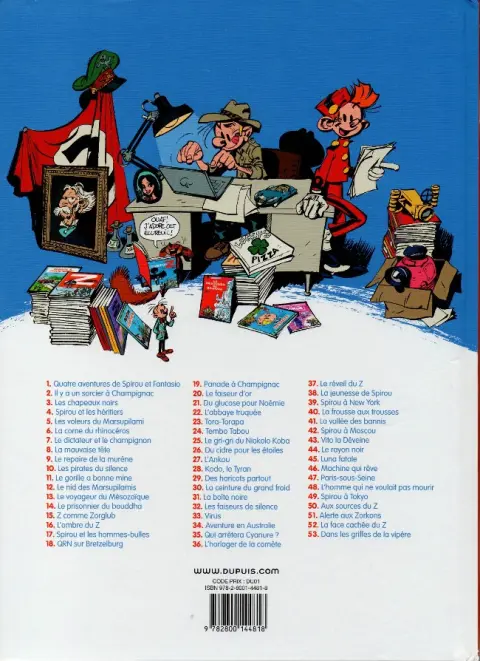 Verso de l'album Spirou et Fantasio Tome 51 Alerte aux Zorkons