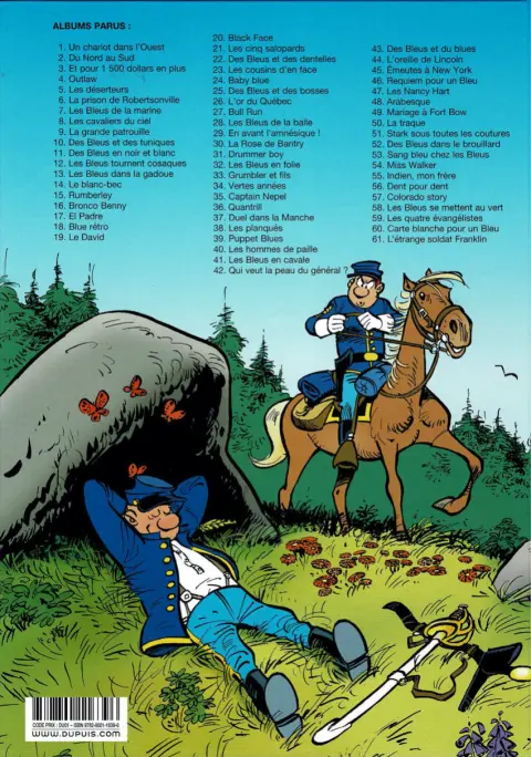 Verso de l'album Les Tuniques Bleues Tome 29 En avant l'amnésique !