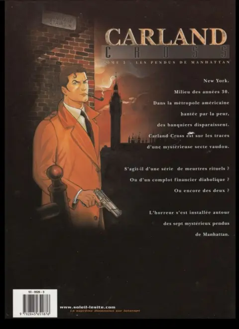 Verso de l'album Les nouvelles aventures de Carland Cross Tome 2 Les pendus de Manhattan