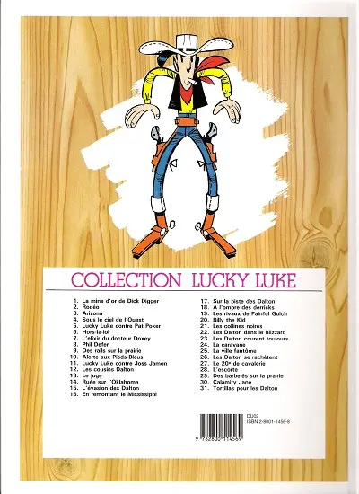 Verso de l'album Lucky Luke Tome 16 En remontant le Mississippi