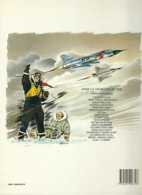 Verso de l'album Tanguy et Laverdure Tome 18 Un DC-8 a disparu