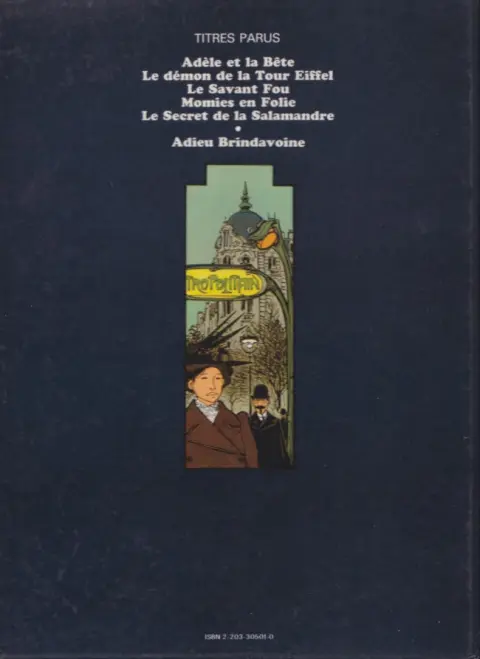 Verso de l'album Les Aventures Extraordinaires d'Adèle Blanc-Sec Tome 1 Adèle et la bête