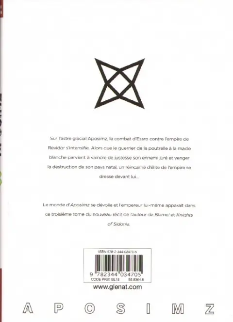 Verso de l'album Aposimz la planète des marionnettes 03