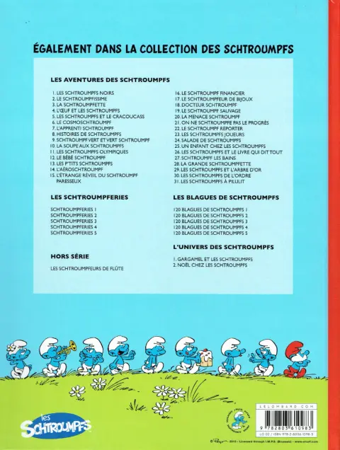 Verso de l'album Les Schtroumpfs Tome 17 Le schtroumpfeur de bijoux