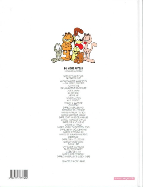 Verso de l'album Garfield Tome 10 Tiens bon la rampe